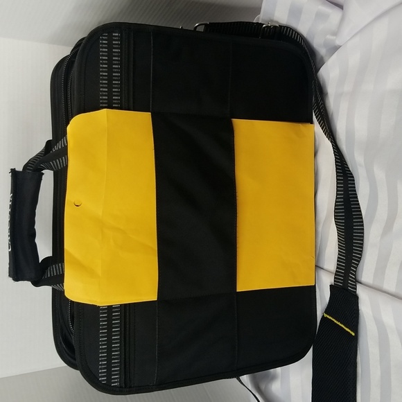 CALCUTTA BRIEFCASE/TRAVEL BAG LABTOP BAG IN BLACK CANVAS - Picture 3 of 8